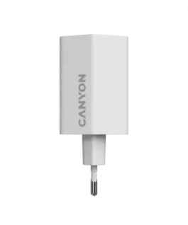 Alternative view от Зарядно за мобилен телефон CANYON charger HEXAGON 65 GaN 65W 2xPD 1xQC EU White