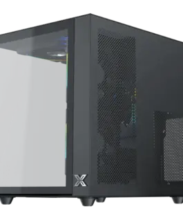 Alternative view от Кутия за компютър Aqua M Lite (BK, MATX, U3x1 & U2x1, Front & Left TG, 4PCS G22A Reverse & 1PC G22A,ARGB Remote Control Box)