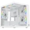 Кутия за компютър Aqua M Lite Arctic (WH MATX U3x1 & U2x1 2PCS TG 4PCS G22A Arctic Reverse & 1PC G22A ArcticARGB Remote