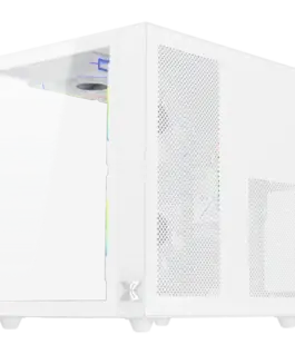 Alternative view от Кутия за компютър Aqua M Lite Arctic (WH, MATX, U3x1 & U2x1, 2PCS TG, 4PCS G22A Arctic Reverse & 1PC G22A Arctic,ARGB Remote Control Box)
