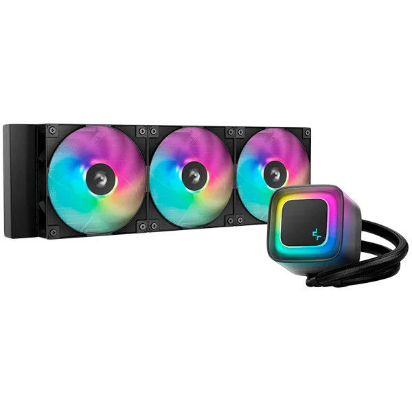 Охладител за процесор Охладител DeepCool LE360 V2 360mm CPU Liquid Cooler 3x120mm PWM ARGB Fans ARGB block Black LGA1851