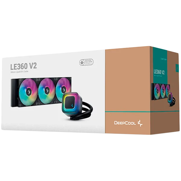 Охладител за процесор Охладител DeepCool LE360 V2, 360mm CPU Liquid Cooler, 3x120mm PWM ARGB Fans, ARGB block, Black, LGA1851/1700/1200/1151/1150/1155, AMD AM5/AM4, R-LE360-BKAMMC-G-2 - Image 5