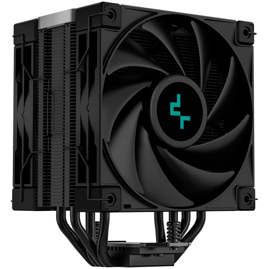 Охладител за процесор Охладител DeepCool AK400 ZERO DARK PLUS, CPU Air Cooler, 2x120mm FDB PWM Fan, Core Touch Technology 2.0, 4 Heatpipes, LGA1851/1700/1200/115x, AMD AM5/AM4, 127x123x155 mm(LxWxH), 3Y, R-AK400-BKNNMD-G-1 - Image 3