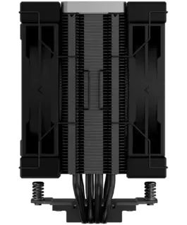 Охладител за процесор Охладител DeepCool AK400 ZERO DARK PLUS, CPU Air Cooler, 2x120mm FDB PWM Fan, Core Touch Technology 2.0, 4 Heatpipes, LGA1851/1700/1200/115x, AMD AM5/AM4, 127x123x155 mm(LxWxH), 3Y, R-AK400-BKNNMD-G-1 - Image 4