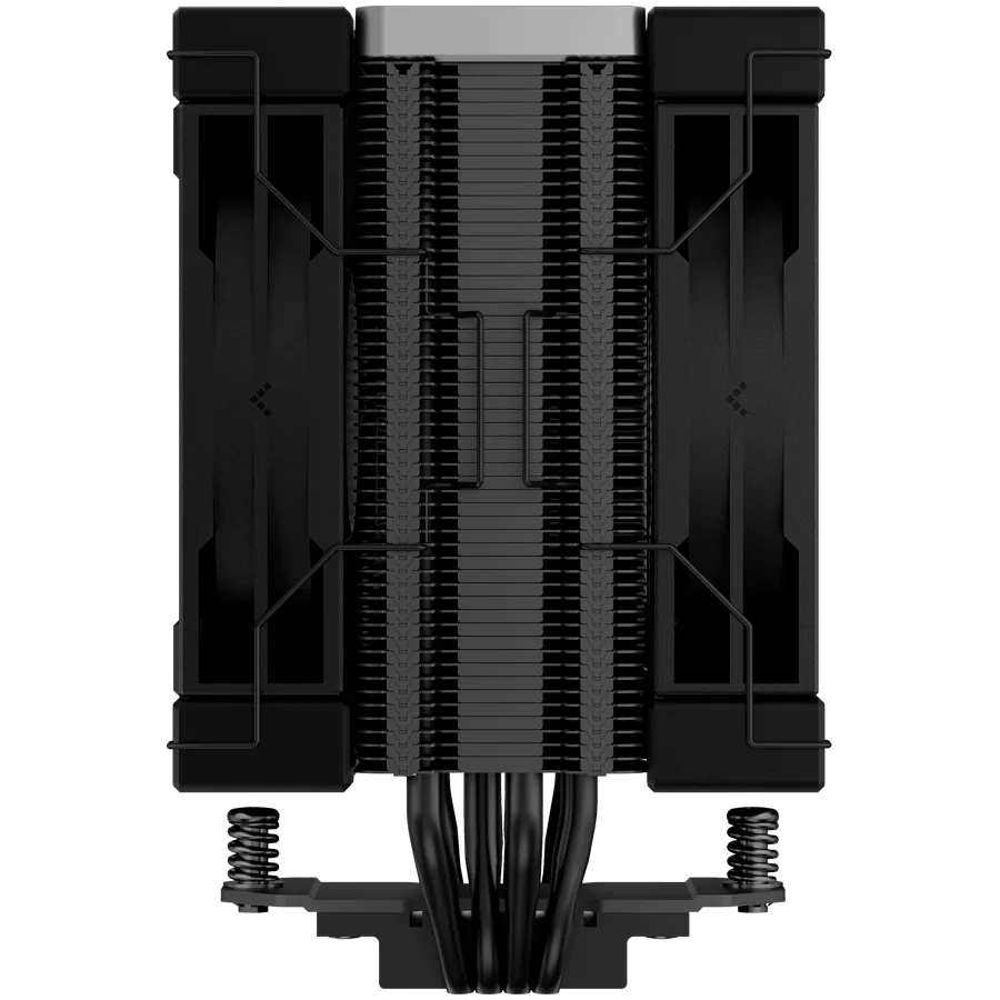 Охладител за процесор Охладител DeepCool AK400 ZERO DARK PLUS, CPU Air Cooler, 2x120mm FDB PWM Fan, Core Touch Technology 2.0, 4 Heatpipes, LGA1851/1700/1200/115x, AMD AM5/AM4, 127x123x155 mm(LxWxH), 3Y, R-AK400-BKNNMD-G-1 - Image 4