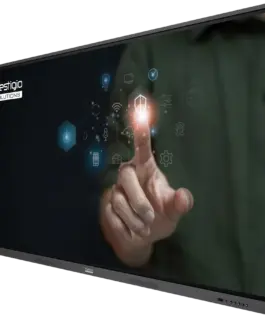 Alternative view от Широкоформатен дисплейPRESTIGIO SOLUTIONS Multiboard 75" Light Series UHD 4K, Android 13.0, Wi-Fi, 40TP, touch pen