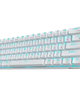 Alternative view от Геймърска клавиатура ROYAL KLUDGE RK61 White Gaming Keyboard Red switch