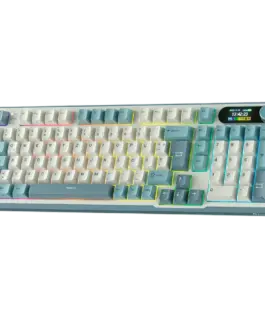 Alternative view от Геймърска клавиатура ROYAL KLUDGE RK-S98 Light Cloud Gaming Keyboard Chartreuse switch
