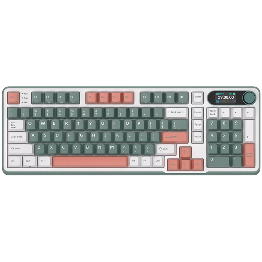 Геймърска клавиатура ROYAL KLUDGE RK-S98 Camping Green Gaming Keyboard Chartreuse