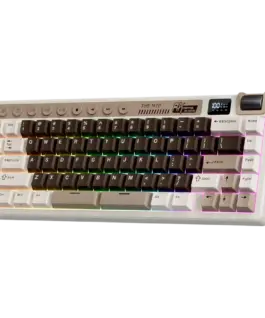 Alternative view от Геймърска клавиатура ROYAL KLUDGE RK M70 Mocha Grey Gaming Keyboard Cream switch