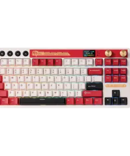 Геймърска клавиатура ROYAL KLUDGE RK M87 Famicom Gaming Keyboard Cream switch
