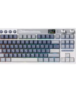 Геймърска клавиатура ROYAL KLUDGE RK M87 Ocean Blue Gaming Keyboard Cream switch