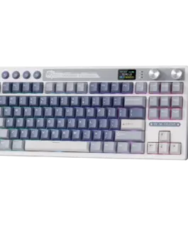 Alternative view от Геймърска клавиатура ROYAL KLUDGE RK M87 Ocean Blue Gaming Keyboard Cream switch