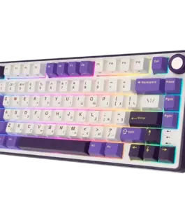 Alternative view от Геймърска клавиатура ROYAL KLUDGE R75 Blackberry Mousse Gaming Keyboard K silver switch