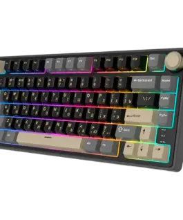 Alternative view от Геймърска клавиатура ROYAL KLUDGE R75 Phantom Gaming Keyboard K silver switch