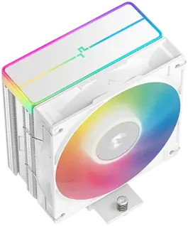 Alternative view от Охладител за процесор Охладител DeepCool AG400 WH ARGB V2, CPU Air Cooler, 1x120mm ARGB PWM Fan, ARGB Top Cover, TDP 220W, 4 Heatpipes, White, LGA1851/1700/1200/115x, AMD AM5/AM4, 125x92x154 mm(LxWxH), 2Y, R-AG400-WHAMMN-GJD
