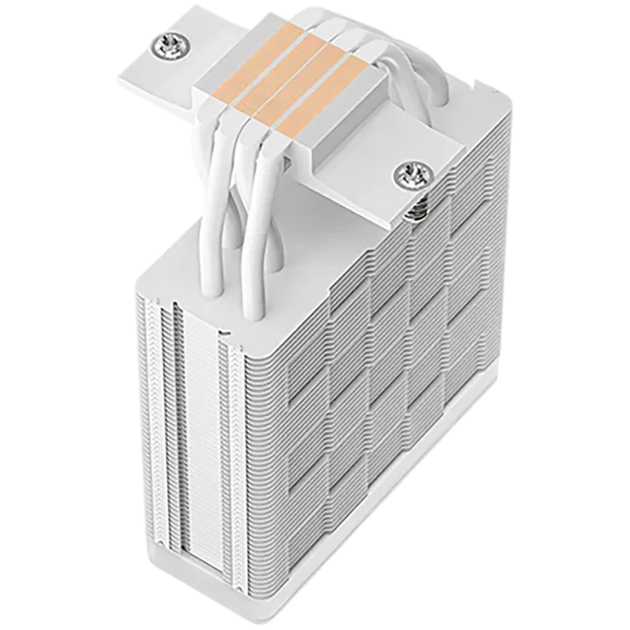 Охладител за процесор Охладител DeepCool AG400 WH ARGB V2, CPU Air Cooler, 1x120mm ARGB PWM Fan, ARGB Top Cover, TDP 220W, 4 Heatpipes, White, LGA1851/1700/1200/115x, AMD AM5/AM4, 125x92x154 mm(LxWxH), 2Y, R-AG400-WHAMMN-GJD - Image 3