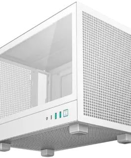 Alternative view от Кутия за компютър DeepCool CH160 PLUS WH, Mini Tower, Mini-ITX/Micro-ATX, 2xUSB3.0, 1xType-C Gen 2, 1xAudio/Mic, Mesh Panel, White, R-CH160-WHNGM0-G, 2Y