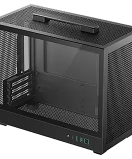 Кутия за компютър DeepCool CH160 PLUS Mini Tower Mini-ITX/Micro-ATX 2xUSB3.0 1xType-C Gen 2 1xAudio/Mic Mesh Panel Black