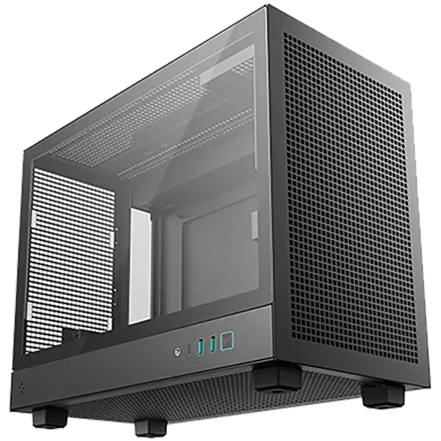Кутия за компютър DeepCool CH160 PLUS, Mini Tower, Mini-ITX/Micro-ATX, 2xUSB3.0, 1xType-C Gen 2, 1xAudio/Mic, Mesh Panel, Black, R-CH160-BKNGM0-G, 2Y - Image 2