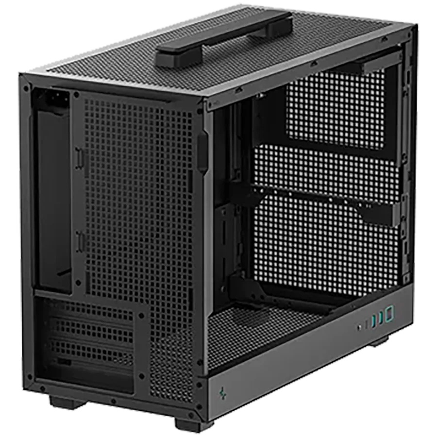 Кутия за компютър DeepCool CH160 PLUS, Mini Tower, Mini-ITX/Micro-ATX, 2xUSB3.0, 1xType-C Gen 2, 1xAudio/Mic, Mesh Panel, Black, R-CH160-BKNGM0-G, 2Y - Image 3