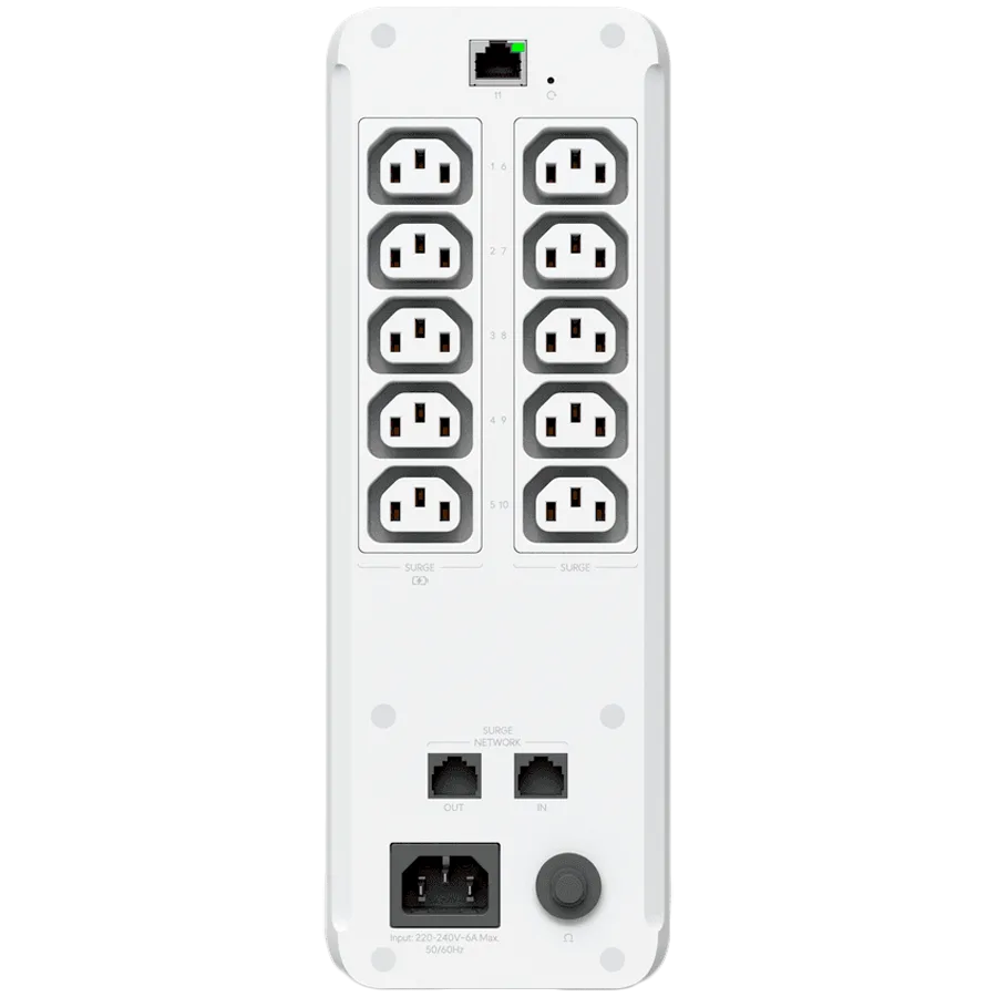 UPS Ubiquiti UPS-Tower-EU UniFi managed 1kVA uninterruptible power supply with 5 surge-only outlets and 5 software-resettable surge and backup devices - Image 4
