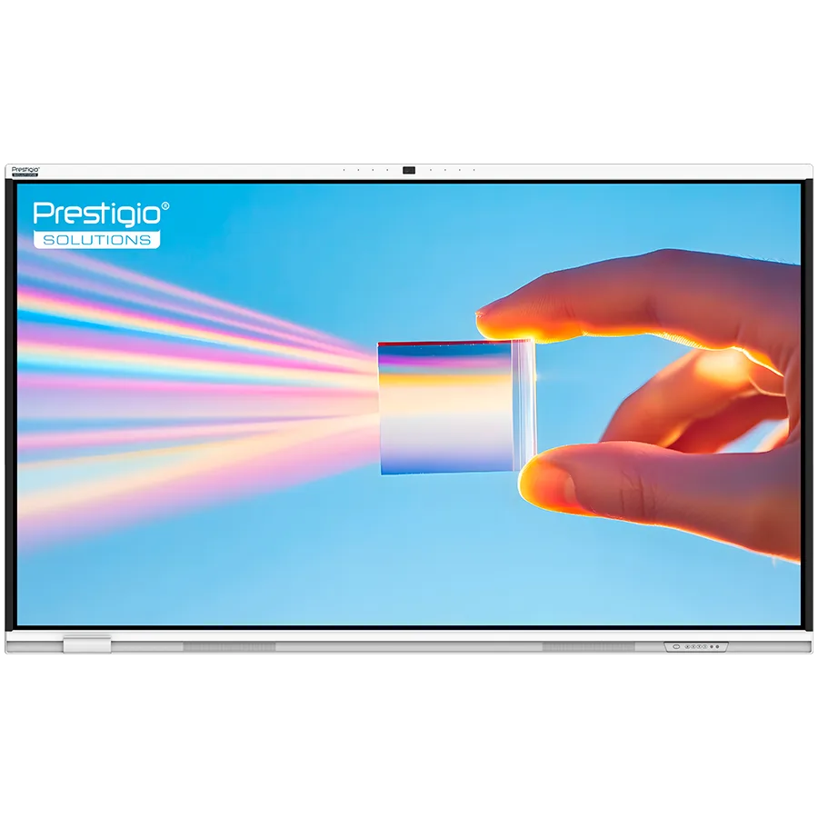 Широкоформатен дисплейPRESTIGIO SOLUTIONS Multiboard 65 Prism Android 14 Google EDLA AI Camera 8/128GB