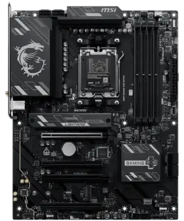 Alternative view от Дънна платка MSI B850 GAMING PRO WIFI6E, ATX, Socket AM5, 4x DDR5 Dual Channel up to 8200(OC)MHz, 4x PCIe x16 slot, 2x M.2 slot, 4x USB 5Gbps, 3x USB 10Gbps, 1x USB 10Gbps Type-C, HDMI, DP, 7.1 HD Audio, 2.5G LAN, WiFI 6E, BT, 3Y