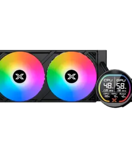 Alternative view от Охладител за процесор Охладител LK Pro 240 Digital EN47428 (BK AIO,Digital LCD Pump & 240mm PWM Fan,Mini ARGB Controller,Intel & AMD & 20xx)