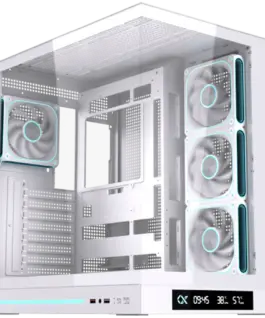 Кутия за компютър Cloud DGT Arctic EN49620 (WHU3+U22PCS TGSide ARGB LED3PCS J22A PWM Arctic Reverse & 1PC J22A PWM Arcti