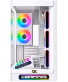 Alternative view от Кутия за компютър Heaven Air Arctic EN49606 (WH,U3x2+Type C,Curved TG,6PCS J20A PWM WH Reverse & 2PCS J20A PWM WH,ARGB & PWM Remote Control Box)