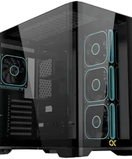 Кутия за компютър Crystal Storm V2 EN49392 (BKEATXU3+U2Front Curved & Left TG3PCS J22A PWM Reverse & 1PC J22A PWMARGB