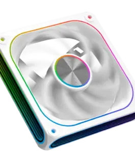 Alternative view от Охладител Infinity J22A Arctic EN49835 (WH, 3PCS J22A PWM Fans, ARGB & PWM Remote Control Box, A Logo Color Box)