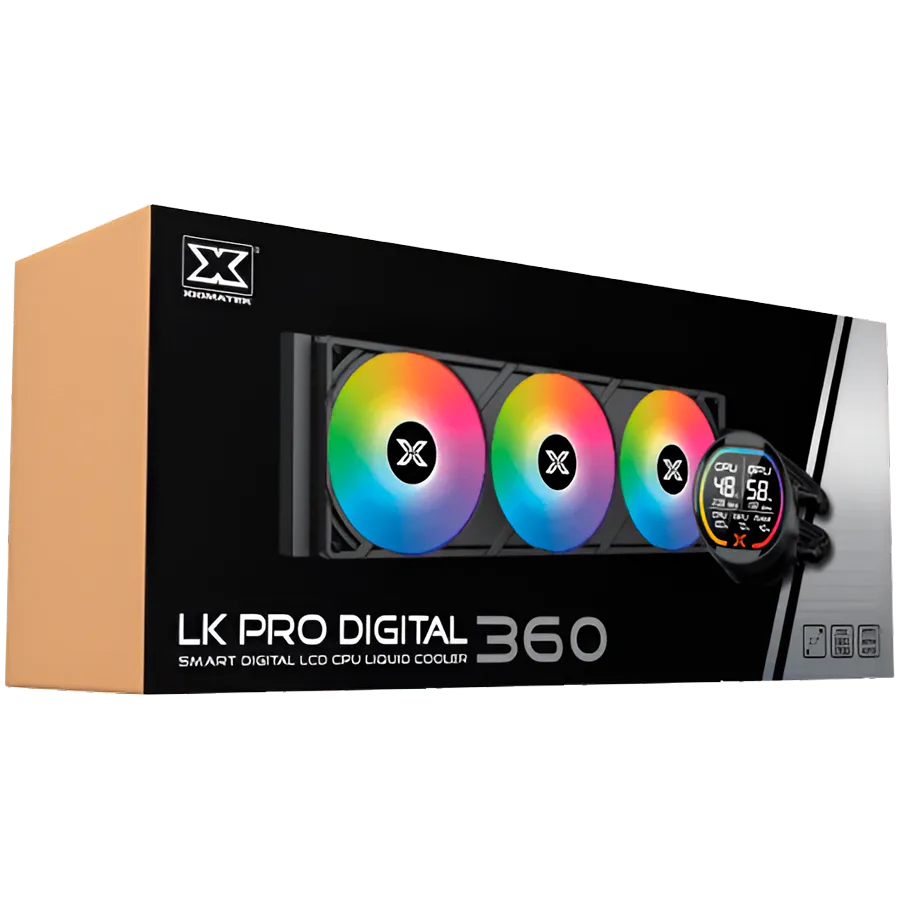 Охладител за процесор Охладител LK Pro 360 Digital EN47404 (BK AIODigital LCD Pump & 360mm PWM FanMini ARGB ControllerIn