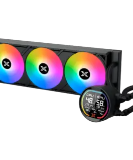 Охладител за процесор Охладител LK Pro 360 Digital EN47404 (BK AIO,Digital LCD Pump & 360mm PWM Fan,Mini ARGB Controller,Intel & AMD & 20xx) - Image 3