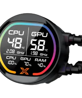 Охладител за процесор Охладител LK Pro 360 Digital EN47404 (BK AIO,Digital LCD Pump & 360mm PWM Fan,Mini ARGB Controller,Intel & AMD & 20xx) - Image 5