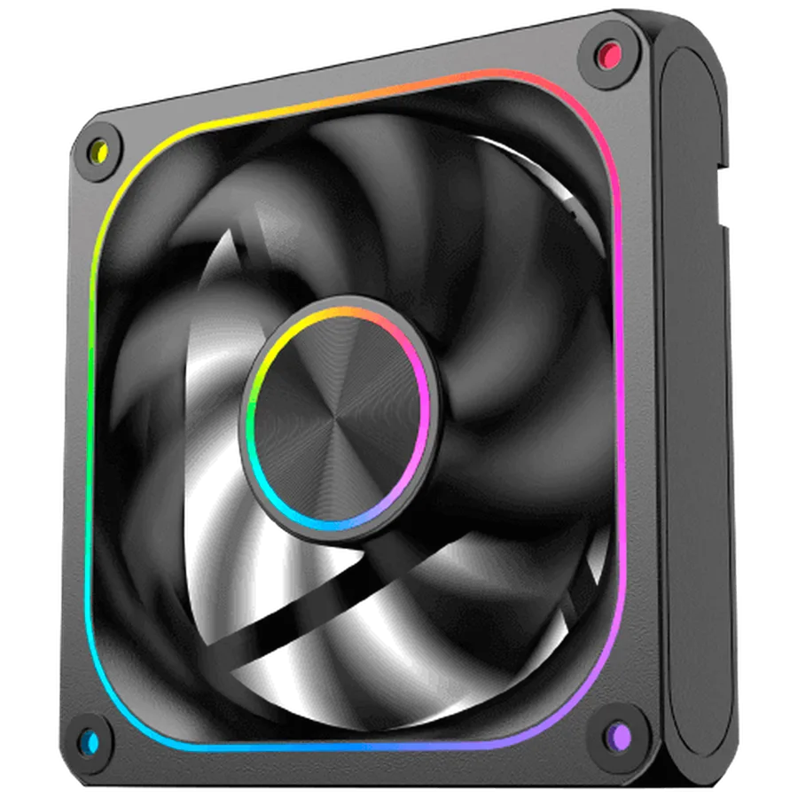 Охладител Infinity J22A EN49811 (BK, 3PCS J22A PWM Fans, ARGB & PWM Remote Control Box, A Logo Color Box) - Image 3