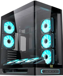 Кутия за компютър Heaven Air EN49590 (BKU3x2+Type CCurved TG6PCS J20A PWM Reverse & 2PCS J20A PWMARGB & PWM Remote Contr