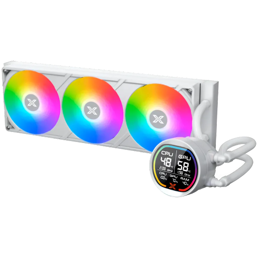 Охладител за процесор Охладител LK Pro 360 Digital Arctic EN47411 (WH AIO,Digital LCD Pump & 360mm PWM Fan,Mini ARGB Controller,Intel & AMD & 20xx) - Image 3