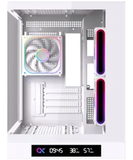 Alternative view от Кутия за компютър Cloud M DGT 3AF Arctic EN49644 (WH,MATX,U3+U2,2PCS TG,Side ARGB,2PCS J22A PWM WH Reverse & 1PC J22A PWM WH,ARGB PCB,Digital LCD)