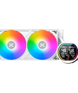 Alternative view от Охладител за процесор Охладител LK Pro 240 Digital Arctic EN47435 (WH AIO,Digital LCD Pump & 240mm PWM Fan,Mini ARGB Controller,Intel & AMD & 20xx)