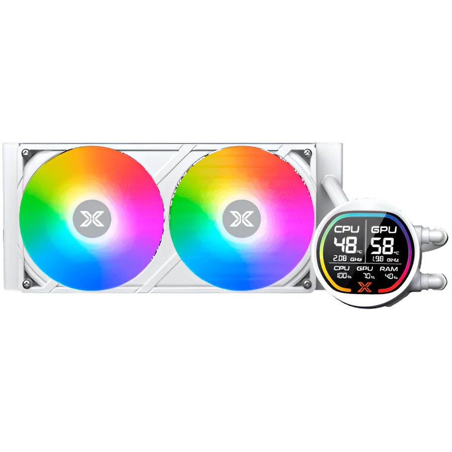 Охладител за процесор Охладител LK Pro 240 Digital Arctic EN47435 (WH AIO,Digital LCD Pump & 240mm PWM Fan,Mini ARGB Controller,Intel & AMD & 20xx) - Image 2