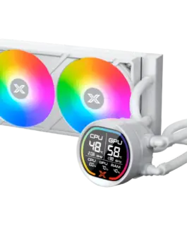 Охладител за процесор Охладител LK Pro 240 Digital Arctic EN47435 (WH AIO,Digital LCD Pump & 240mm PWM Fan,Mini ARGB Controller,Intel & AMD & 20xx) - Image 3