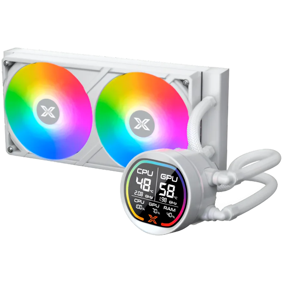 Охладител за процесор Охладител LK Pro 240 Digital Arctic EN47435 (WH AIO,Digital LCD Pump & 240mm PWM Fan,Mini ARGB Controller,Intel & AMD & 20xx) - Image 3