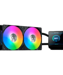 Alternative view от Охладител за процесор Охладител Connect 240 EN45257 (BK,AIO Liquid Cooler,3.4" LED Display Pump Head,ARGB PWM Fan,Mini ARGB Controller)