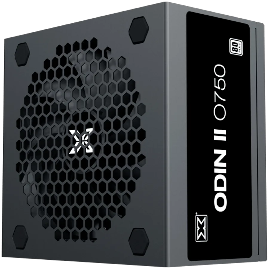 Захранване за компютър Xigmatek Odin II 750W (Black, AC 230V, DF APFC, Black Cable, 80PLUS, 120mm Fan, EU Power Cord, Color Box) - Image 2