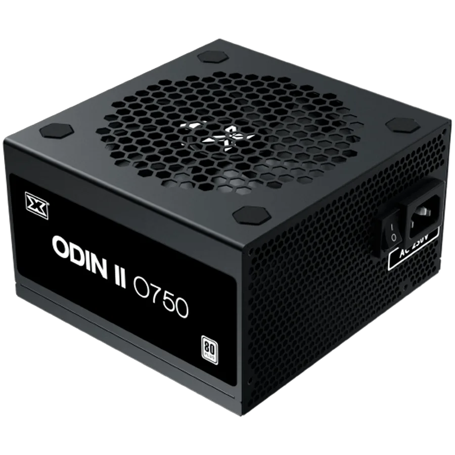 Захранване за компютър Xigmatek Odin II 750W (Black, AC 230V, DF APFC, Black Cable, 80PLUS, 120mm Fan, EU Power Cord, Color Box) - Image 4