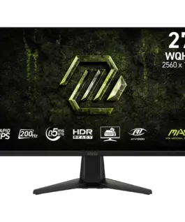 Монитор MSI MAG 275QF E20 Gaming Monitor 27" 200Hz WQHD (2560x1440) 16:9 Rapid IPS 0.5ms 300nits 1000:1 178/178 G-SYNC C