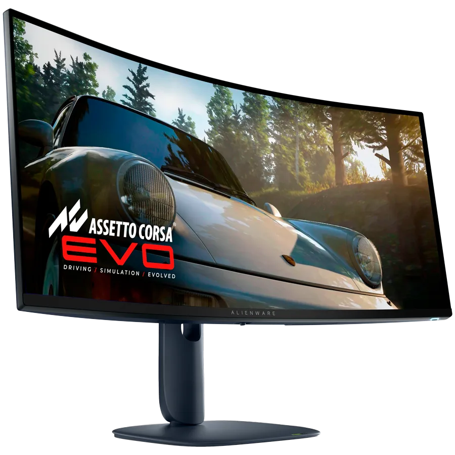 Монитор Monitor LED Alienware AW3425DW 34.2", 3440x1440, UW-QHD, 240Hz, QD-OLED AG, 21:9, 1.5m:1, 250 cd/m2 / 1000 cd/m2, 0.03ms GTG, 178/178, 99.3% DCI-P3, DP, 2xHDMI, 1xUSB-B, 1xUSB-A, 1xUSB-C (15W), T/S/H Adj (11cm), Curved (1800R), True Black, 3Y - Image 3