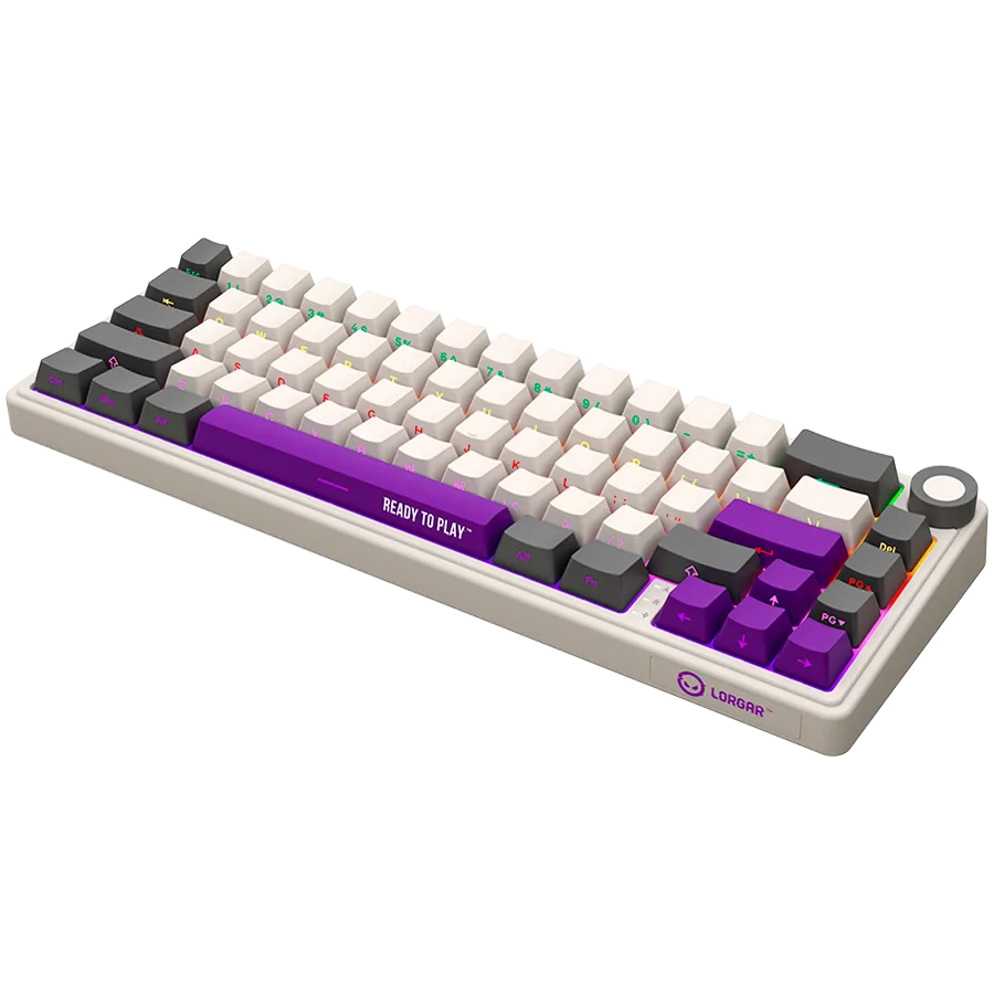 Геймърска клавиатура LORGAR KBP70MW, Wireless 65% Mechanical Gaming Keyboard Pro, Beige, EN layout - Image 7
